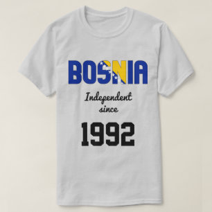 Camiseta Independência das Bandeiras da Bósnia e Herzegov