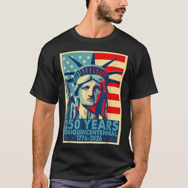 Camiseta Independência De 250 Anos Aniversário Da América 4 (Frente)