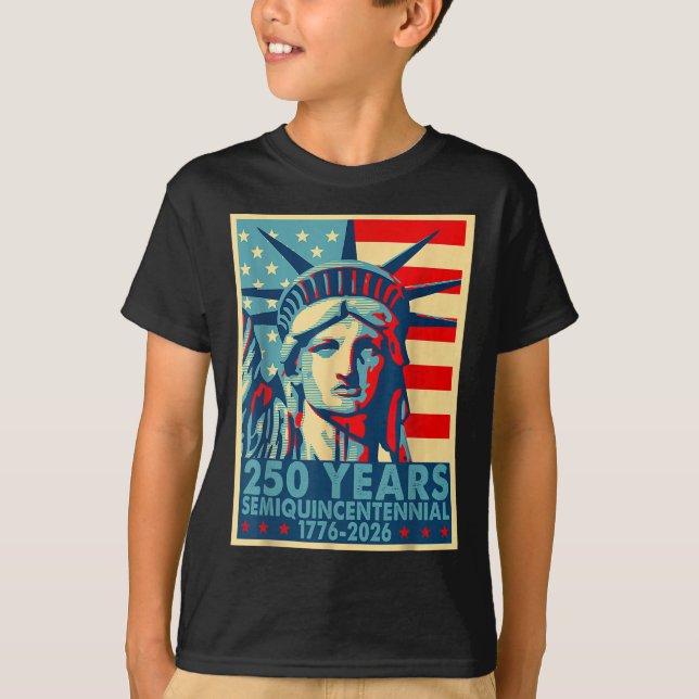 Camiseta Independência De 250 Anos Aniversário Da América 4 (Frente)