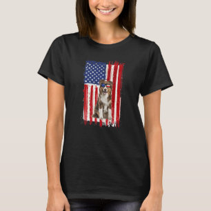 Camiseta Independência de Bandeira Americana de Pastor Aust