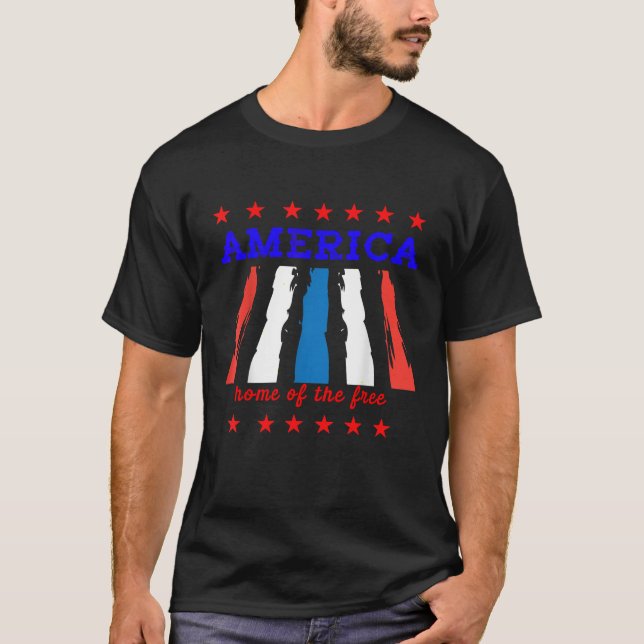Camiseta Independência de Bandeira Americana Estados Unidos (Frente)