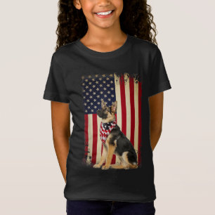 Camiseta Independência de Bandeira german shepherd American
