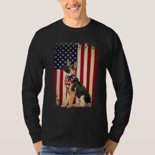 Camiseta Independência de Bandeira german shepherd American