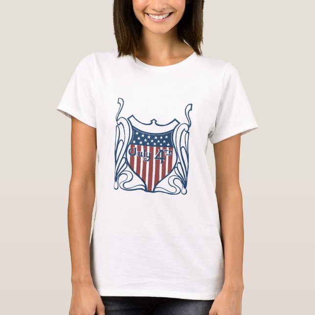 Camiseta Independência Dia 4 de julho Proteção contra Estre (Frente)