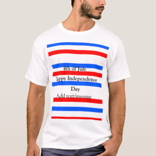 Camiseta Independência do azul vermelho Dia 4 de julho
