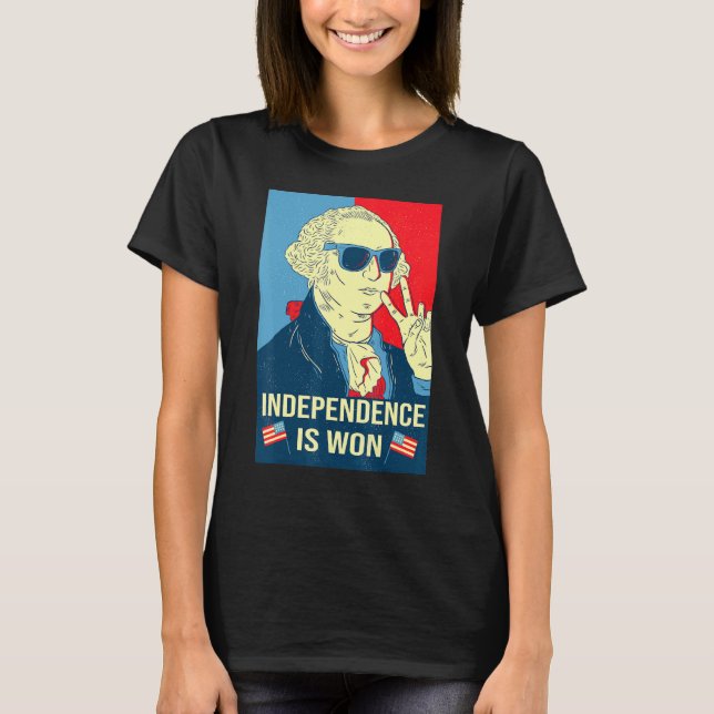 Camiseta Independência É Conquistada George Washington Inde (Frente)