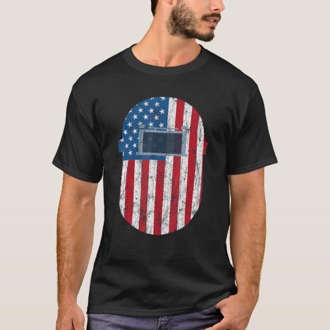 Camiseta Independência Gráfica de Soldadura Americana de Ba (Frente)