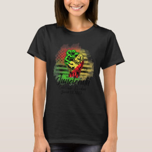 Camiseta Independência Negra Da Bandeira Americana 1865 Cel