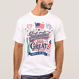 Camiseta Independência se Sente Ótimo–Feliz 4 de Julho Patr