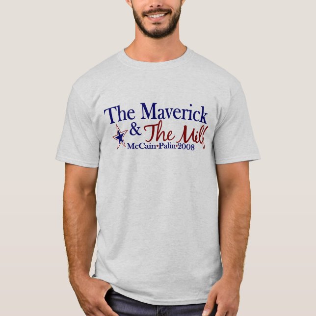 Camiseta Independente e Milf (McCain Palin 2008) (Frente)