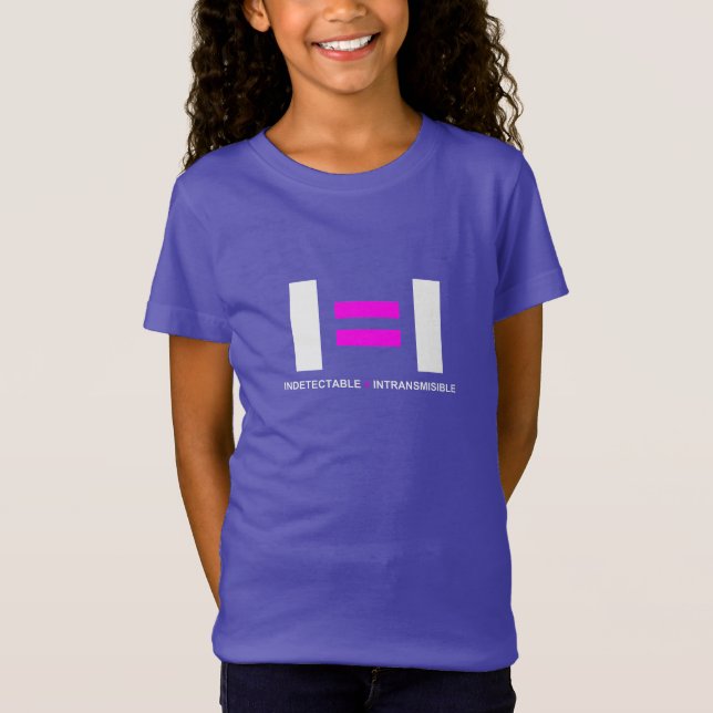 Camiseta Indetectável es igual a Intransmissisible HIV (Frente)