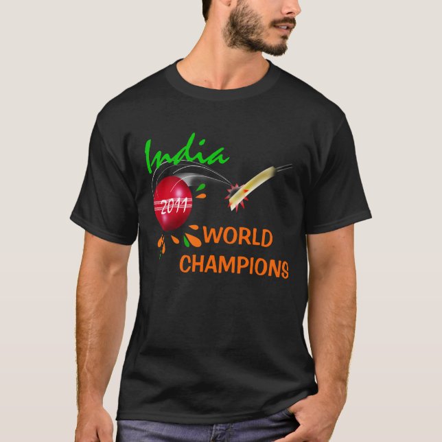 Camiseta India 2011 campeonatos do mundo do grilo ICC (Frente)