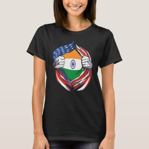 Camiseta Índia: Bandeira Americana Orgulho do Meu Patrimôni