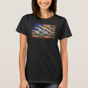 Camiseta Índia: Bandeira do Dia do Híndi América Scratch As