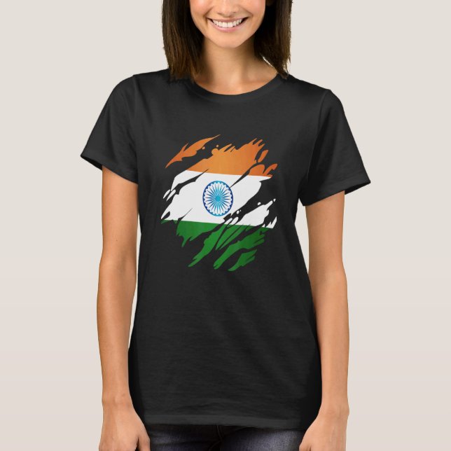Camiseta Índia - Bandeira Índia (Frente)
