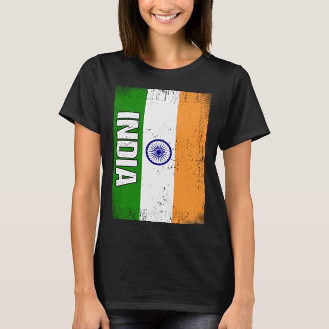 Camiseta Índia - Bandeira Índia (Frente)