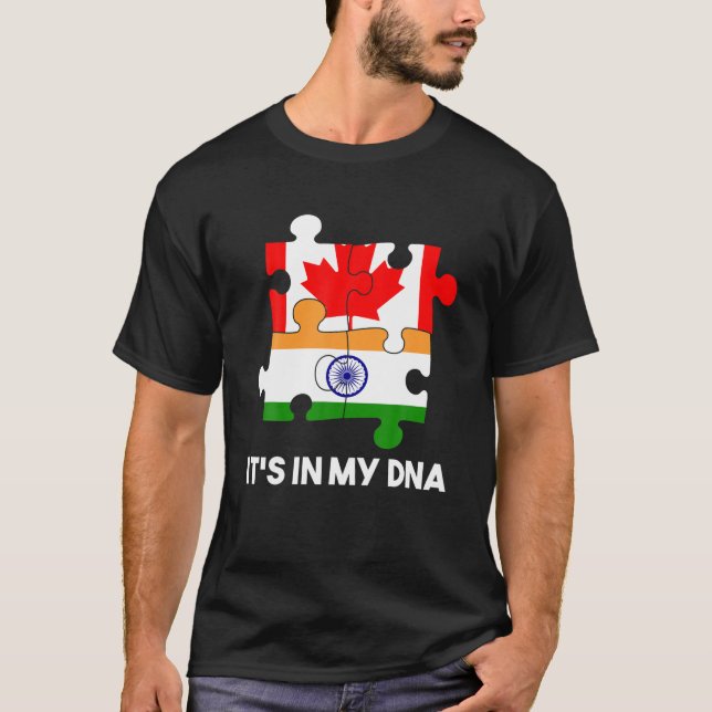 Camiseta Índia Bandeira Orgulhosa Dia Hindi Sikh Canadá Pu  (Frente)