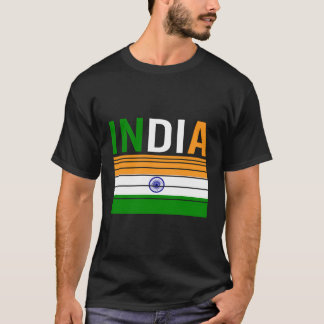 Camiseta Índia Bandeira Tee Indiano Orgulho Presente Índia 