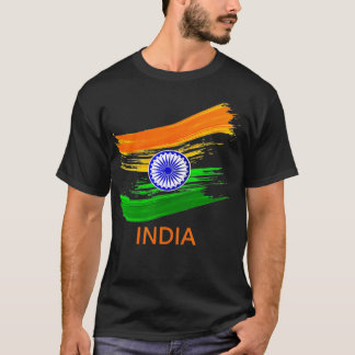 Camiseta Índia Bharat Indian Waving Flag