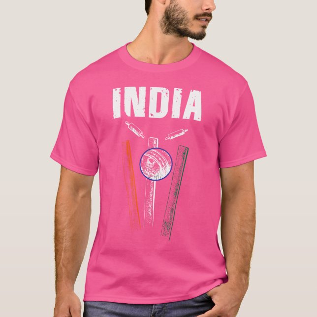 Camiseta Índia: Cricho Para Os Fãs De Críquete Indianos (Frente)