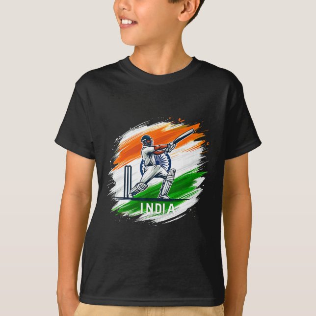 Camiseta Índia Críquete 3  (Frente)
