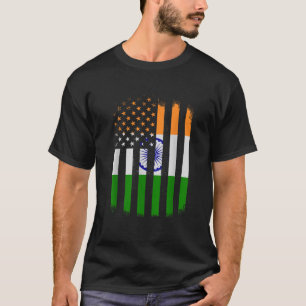 Camiseta Índia e América Bandeira Índia e América