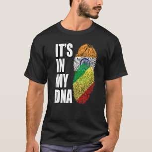 Camiseta Índia E República Congolesa Mistura De DNA Bandeir