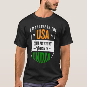 Camiseta Índia eu posso viver nos EUA mas minha história co