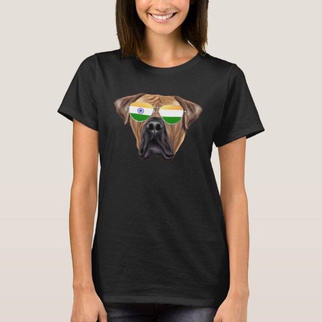 Camiseta India Flag Boerboel Dog India Pocket (Frente)