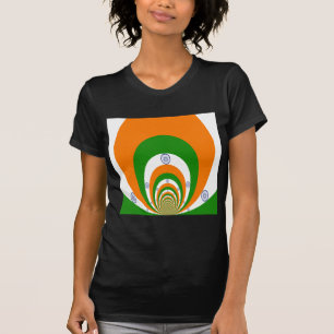 Camiseta Índia Flag Kaleidoscope: Unidade sem fim e Patriot