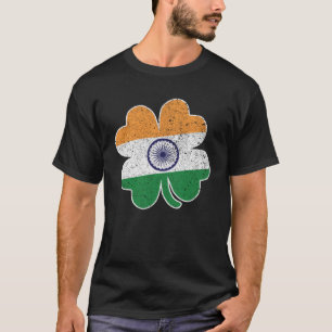 Camiseta Índia Flag Shamrock Four Leaf C Rua Patrick Day I