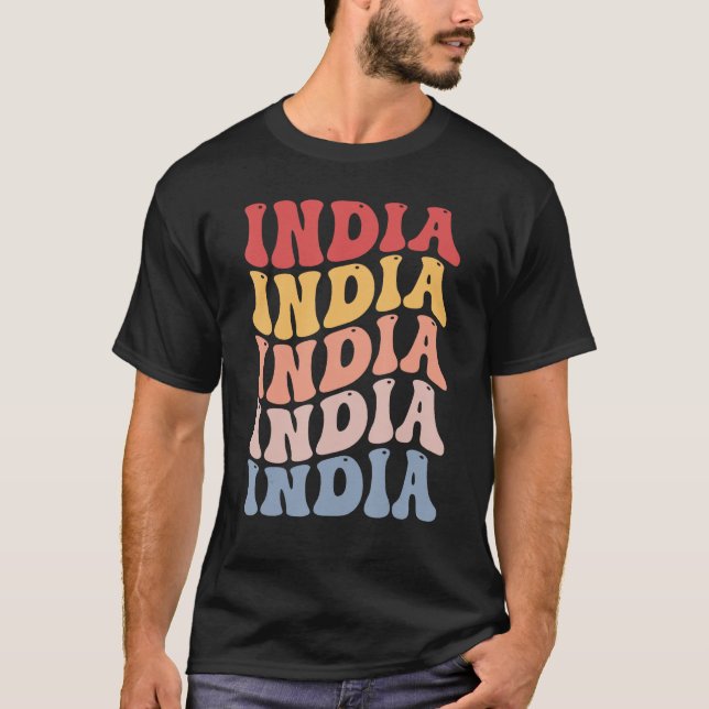 Camiseta Índia Groovy Retro Indiano (Frente)