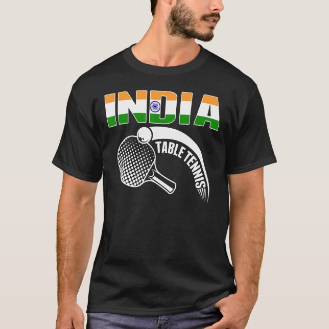Camiseta Índia - Mesa de apoio à Tênis indiana Ping Pong Te (Frente)