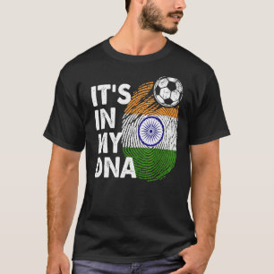 Camiseta Índia: Minha Equipe de Bandeira Índia de Dna