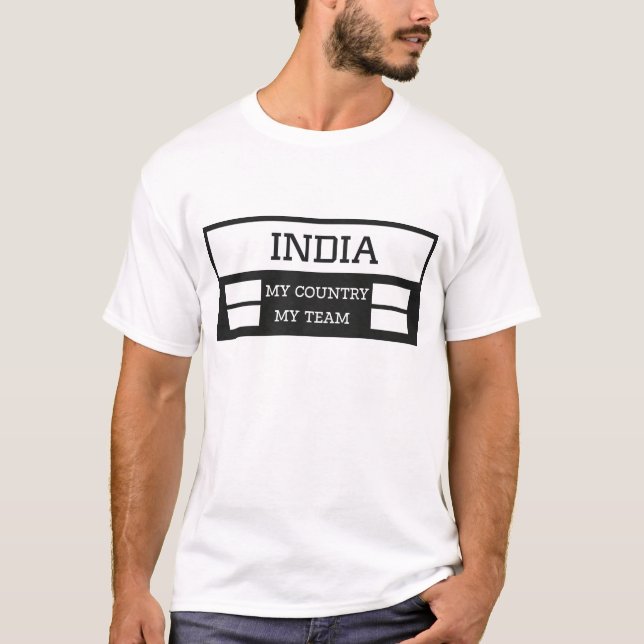 Camiseta  INDIA My Country My Team Concept (Frente)