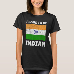 Camiseta Índia Orgulhosa Bandeira Hinduísmo Ashok Chakra Or