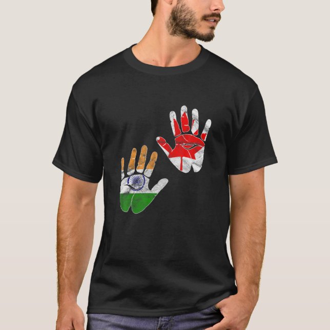 Camiseta Índia Orud Flag Day Hindi Sikh Canadá Ha Canadense (Frente)