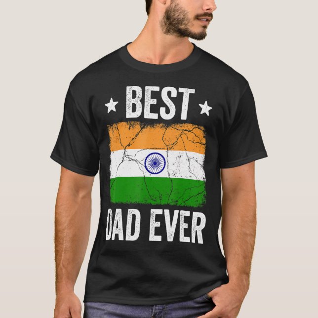 Camiseta Índia para Homens - Melhor Pai Indiano (Frente)
