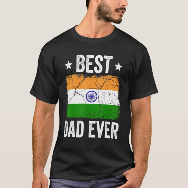 Camiseta Índia para Homens - Melhor Pai Indiano (Frente)