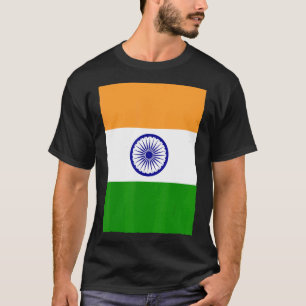 Camiseta Índia - Retro Vintage - Bandeira Nacional Índia