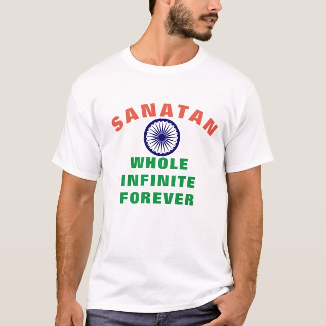 Camiseta Índia Sanatan Forte Orgulho Indiano Patriótico (Frente)