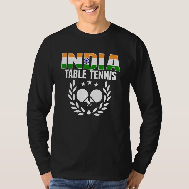 Camiseta India Table Tennis   Indian Ping Pong Supporter Sp (Frente)