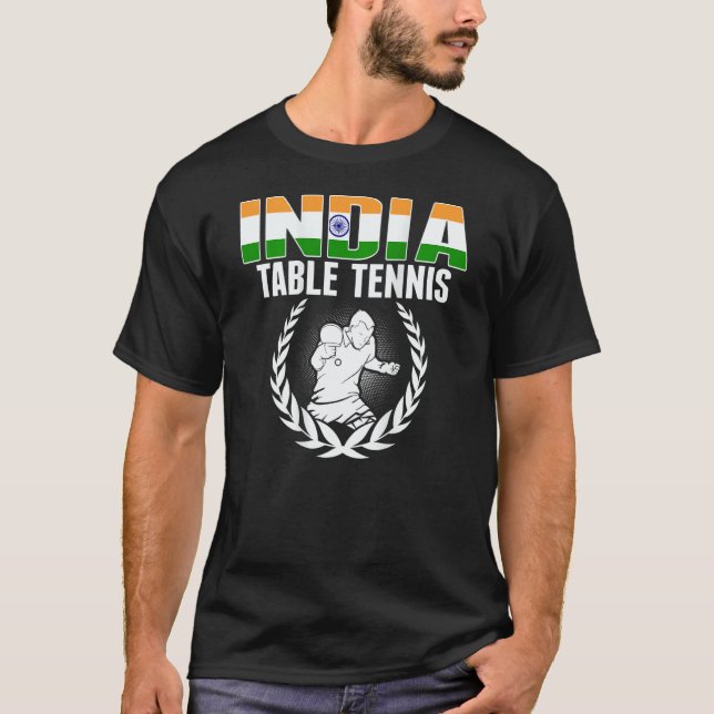 Camiseta India Table Tennis  Indian Ping Pong Supporter Spo (Frente)