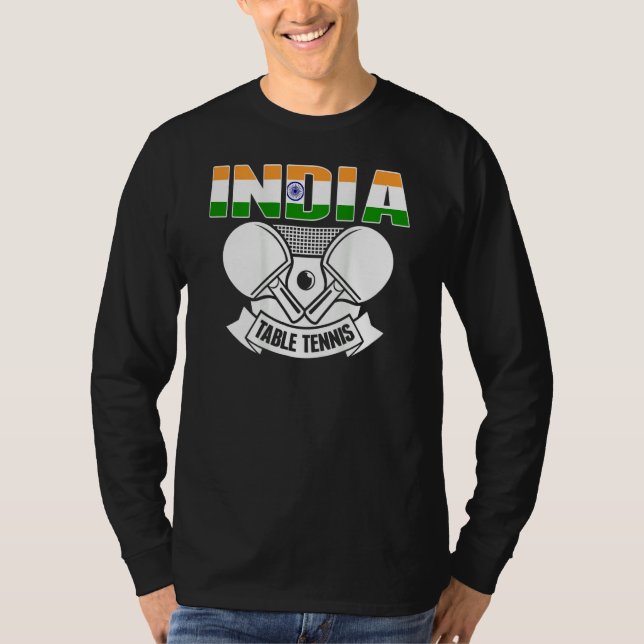 Camiseta India Table Tennis   Support Indian Ping Pong Team (Frente)
