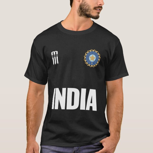 Camiseta Indian Cricket Supporters Jersey India Cricket Fan (Frente)
