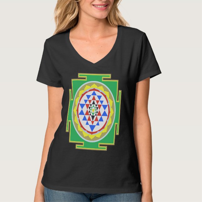 Camiseta Indian Hindu Wedding  for Indians Sri Yantra Diagr (Frente)