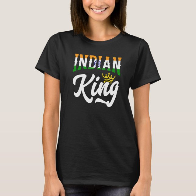 Camiseta Indian King India Indian India Flag Premium (Frente)
