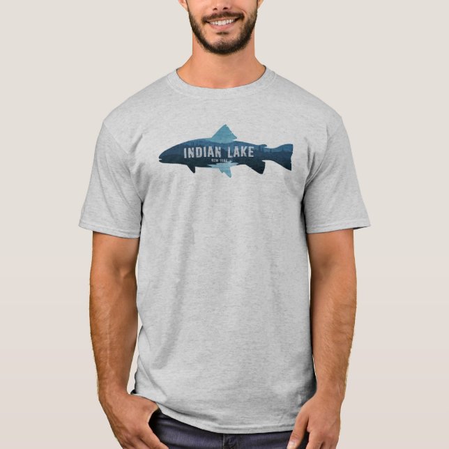 Camiseta Indian Lake New York Fish (Frente)