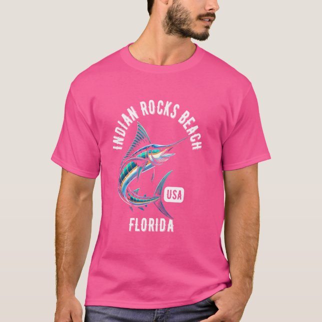 Camiseta Indian Rocks Beach Florida USA Design de pesca (Frente)