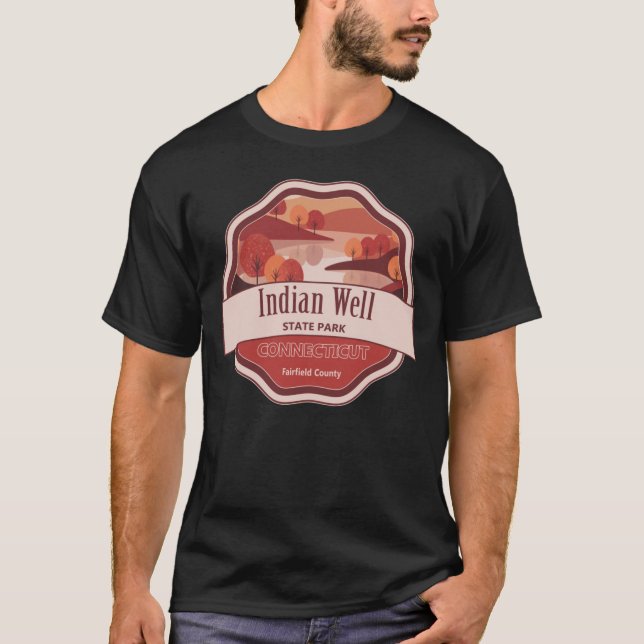 Camiseta Indian Well State Park Fairfield County Connecticu (Frente)